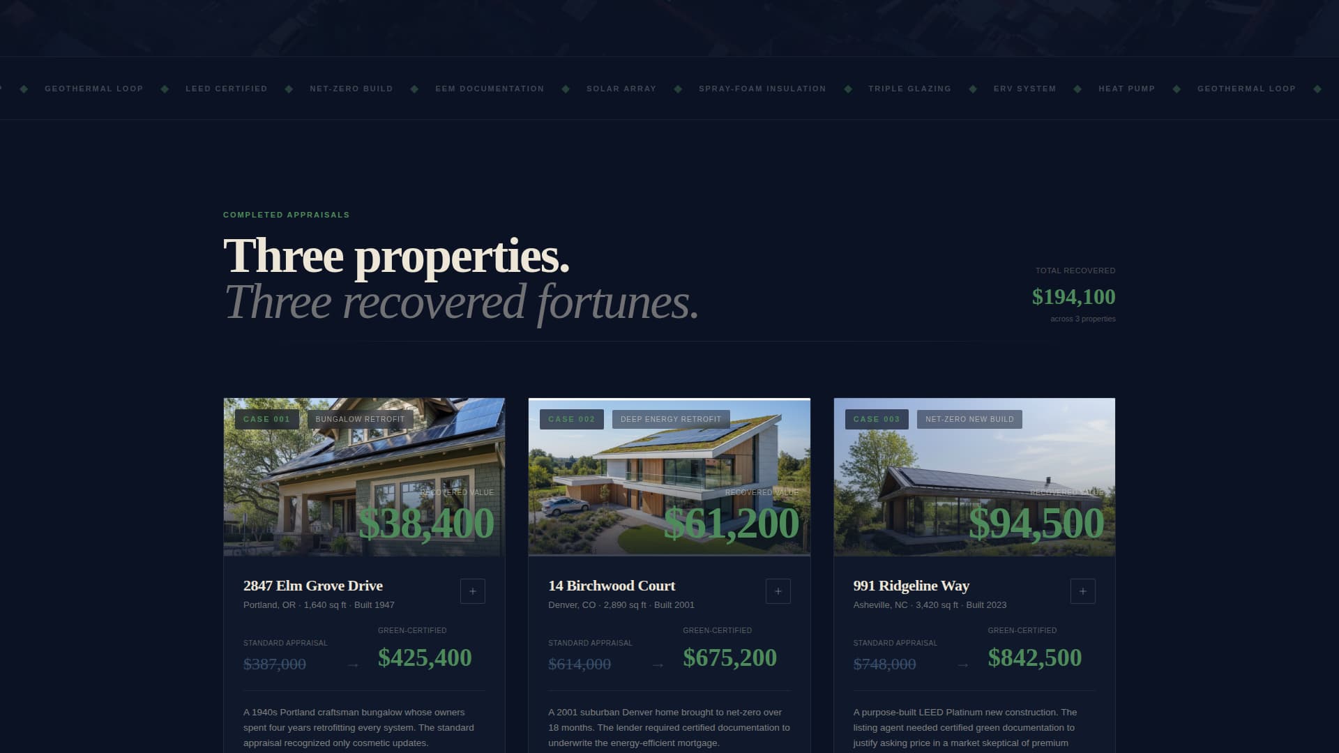 Green Appraise - Certified Eco Home Landing Page Template