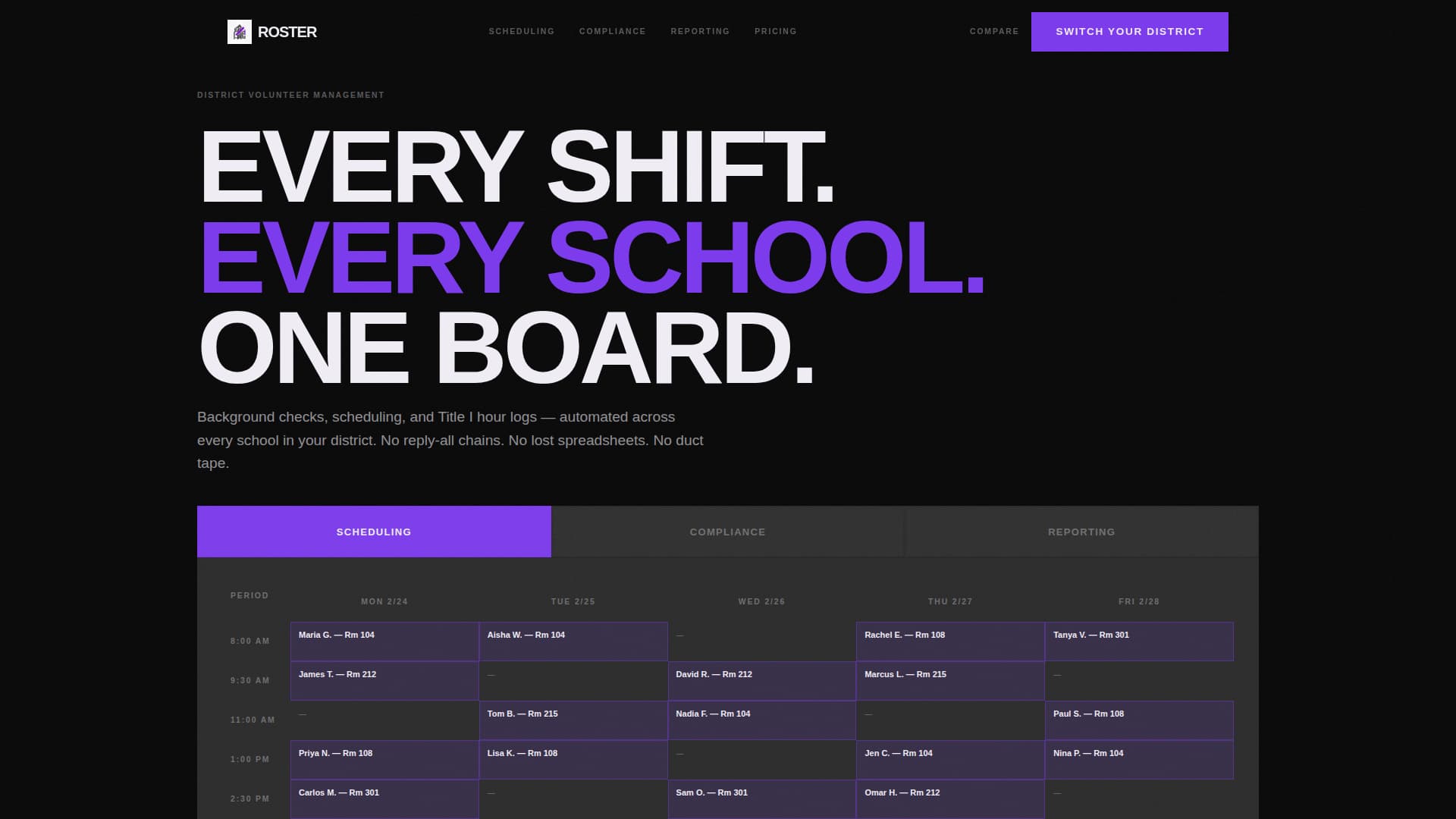Manage — Community Volunteer Landing Page Template