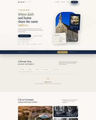 Covenant - Reverent Retirement Landing Page Template