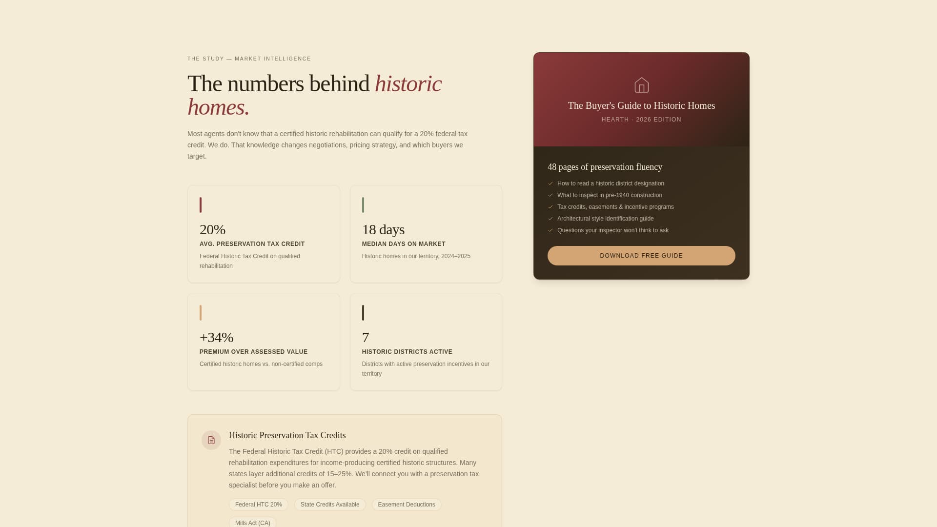 Hearth - Timeless Historichome Landing Page Template