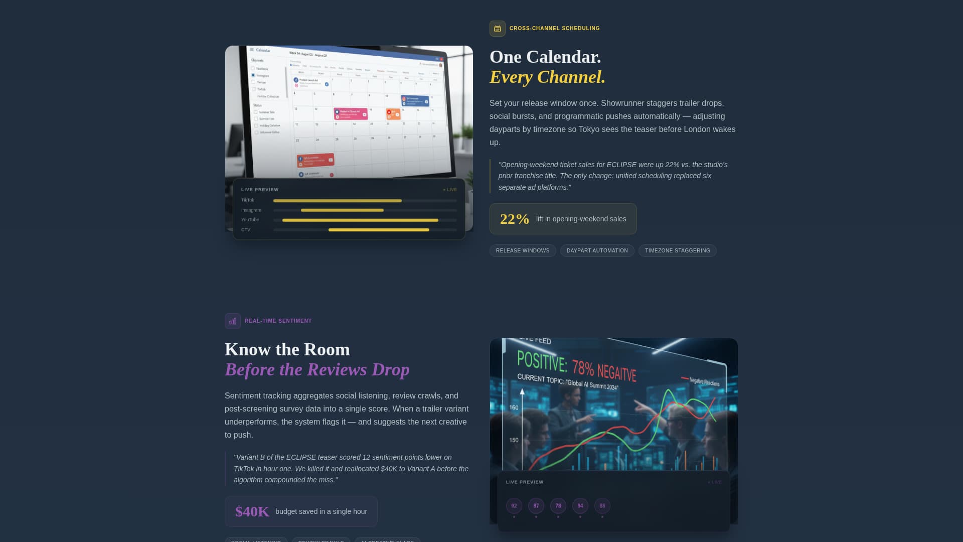 Stage — Pro Entertainment Hub Landing Page Template
