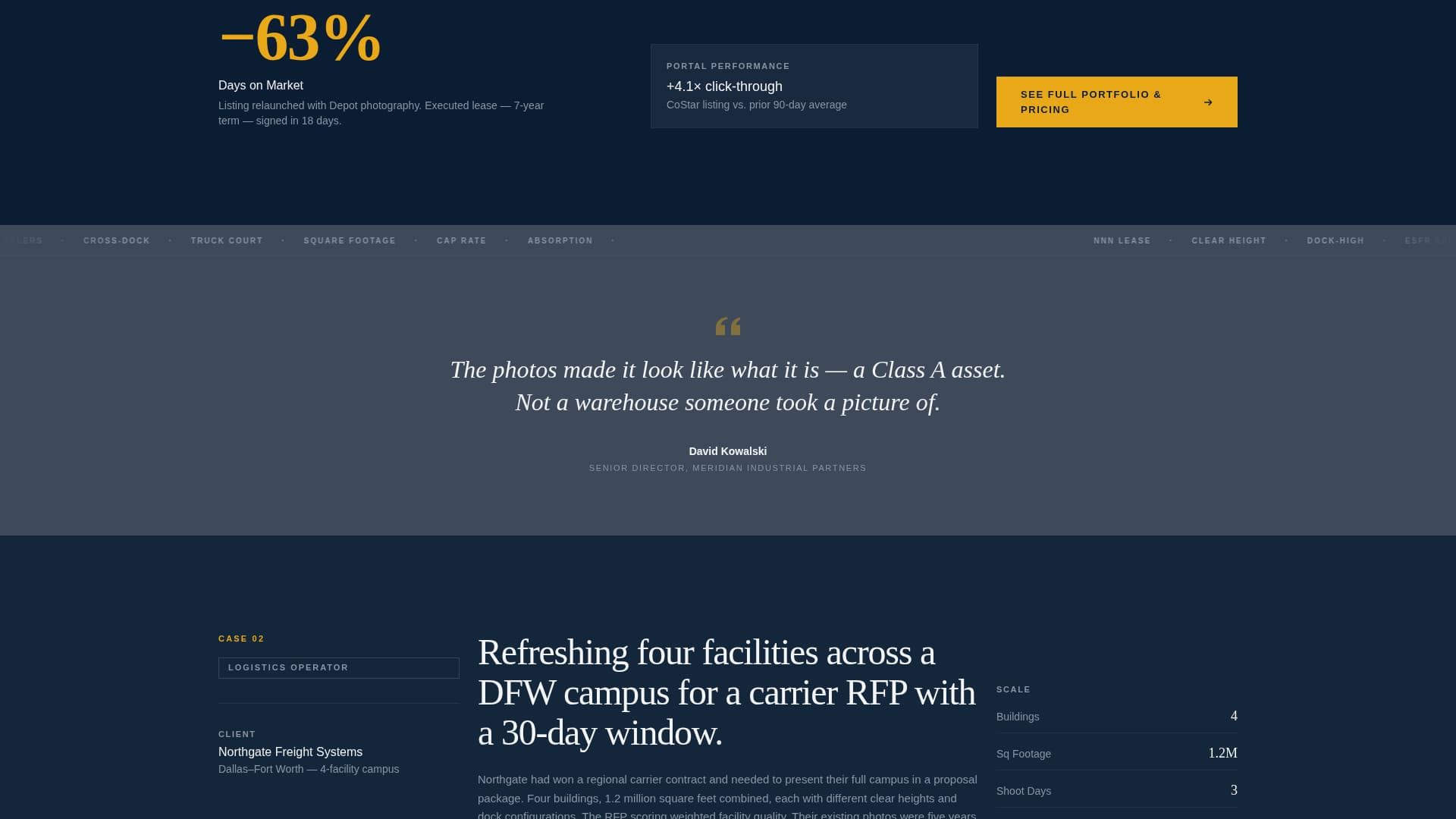 Depot - Precision Warehouse Landing Page Template
