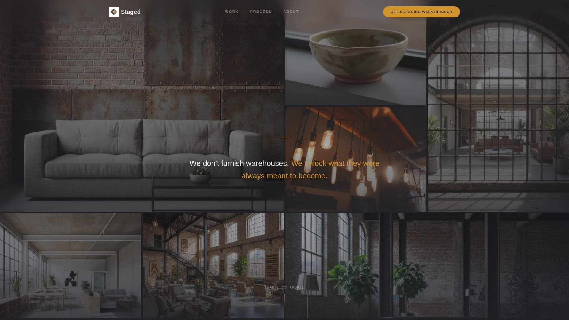 Staged - Transformative Industrial Warehouse Landing Page Template