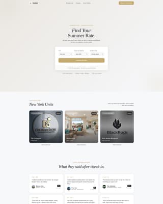 Sublet - Premium Intern Housing Landing Page Template