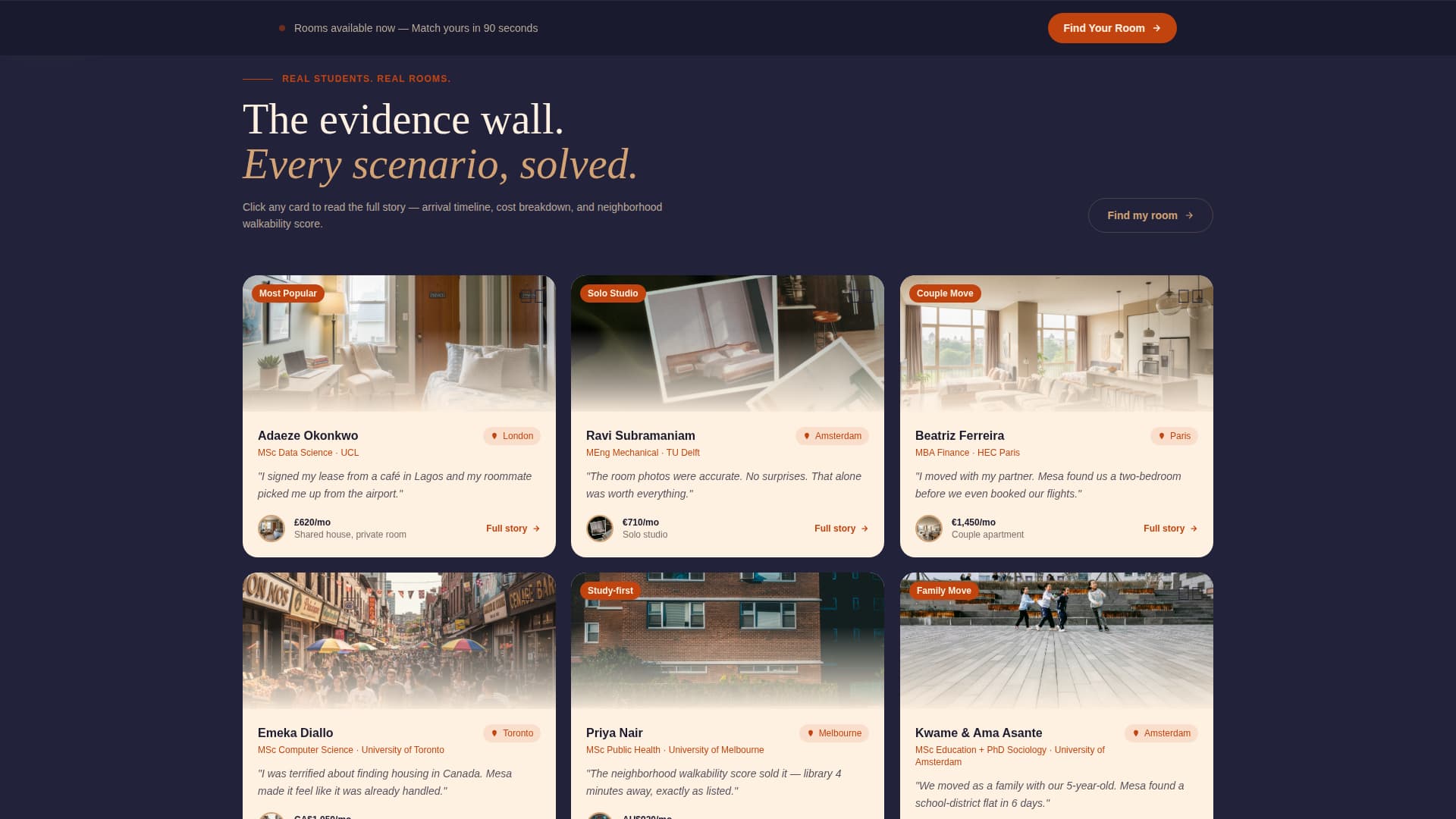 Mesa - Immersive Studenthousing Landing Page Template