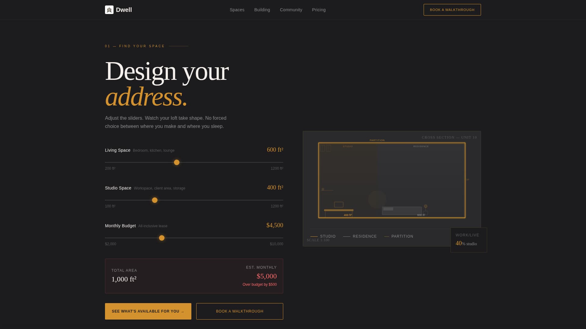 Integrate — Immersive Live-Work Space Landing Page Template