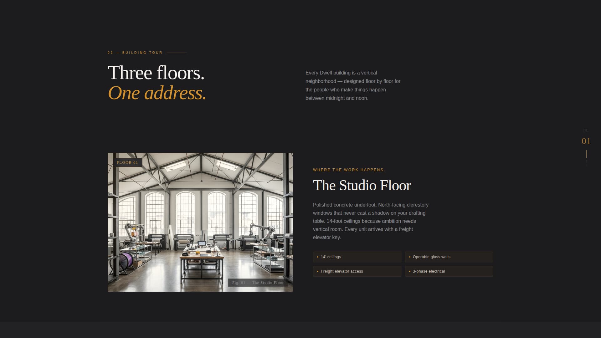 Integrate — Immersive Live-Work Space Landing Page Template