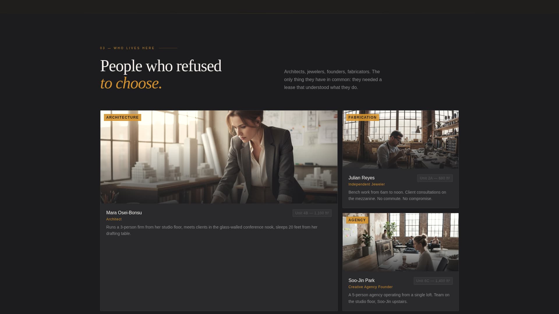 Integrate — Immersive Live-Work Space Landing Page Template