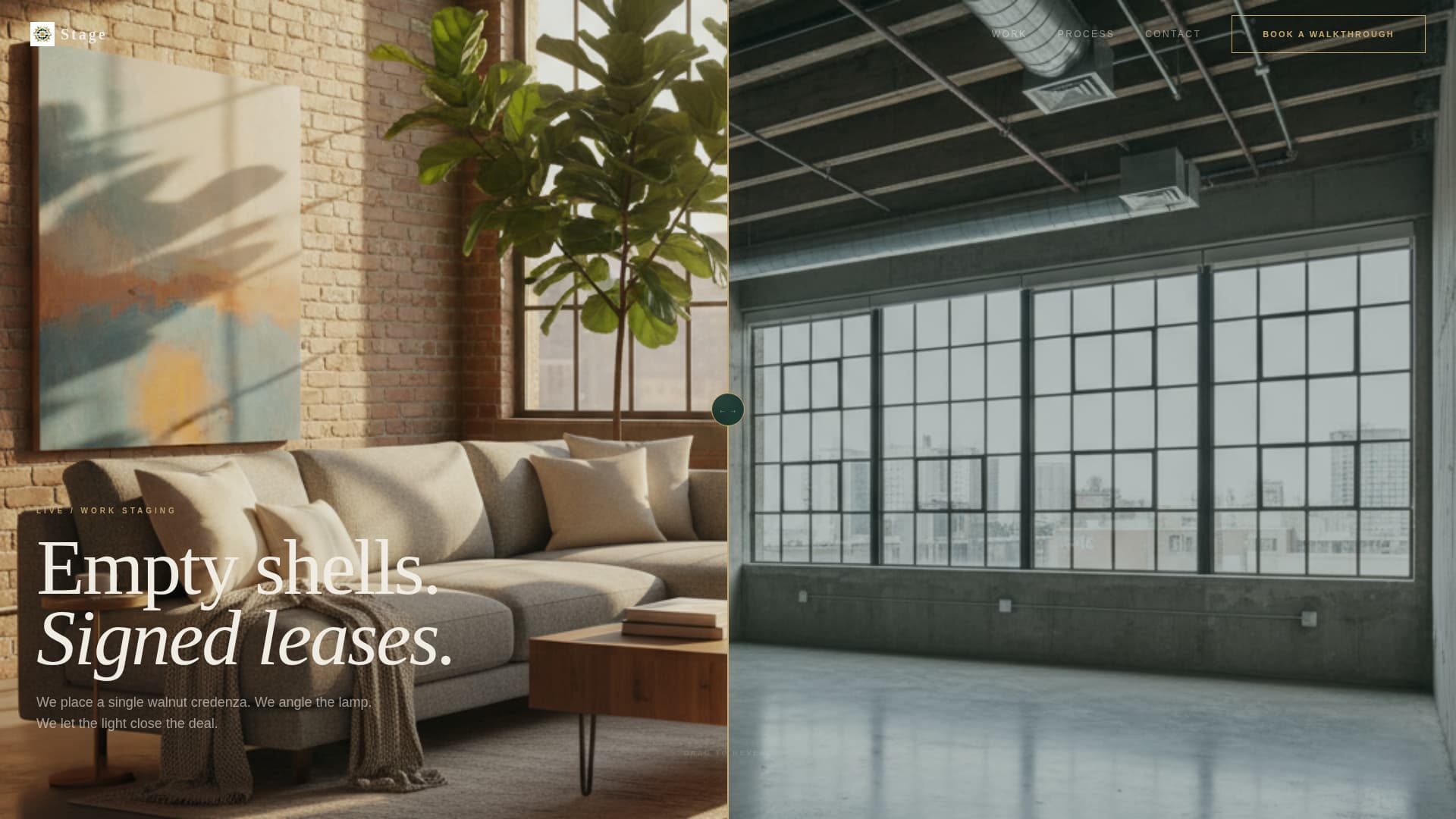 Stage - Immersive Loftstaging Landing Page Template