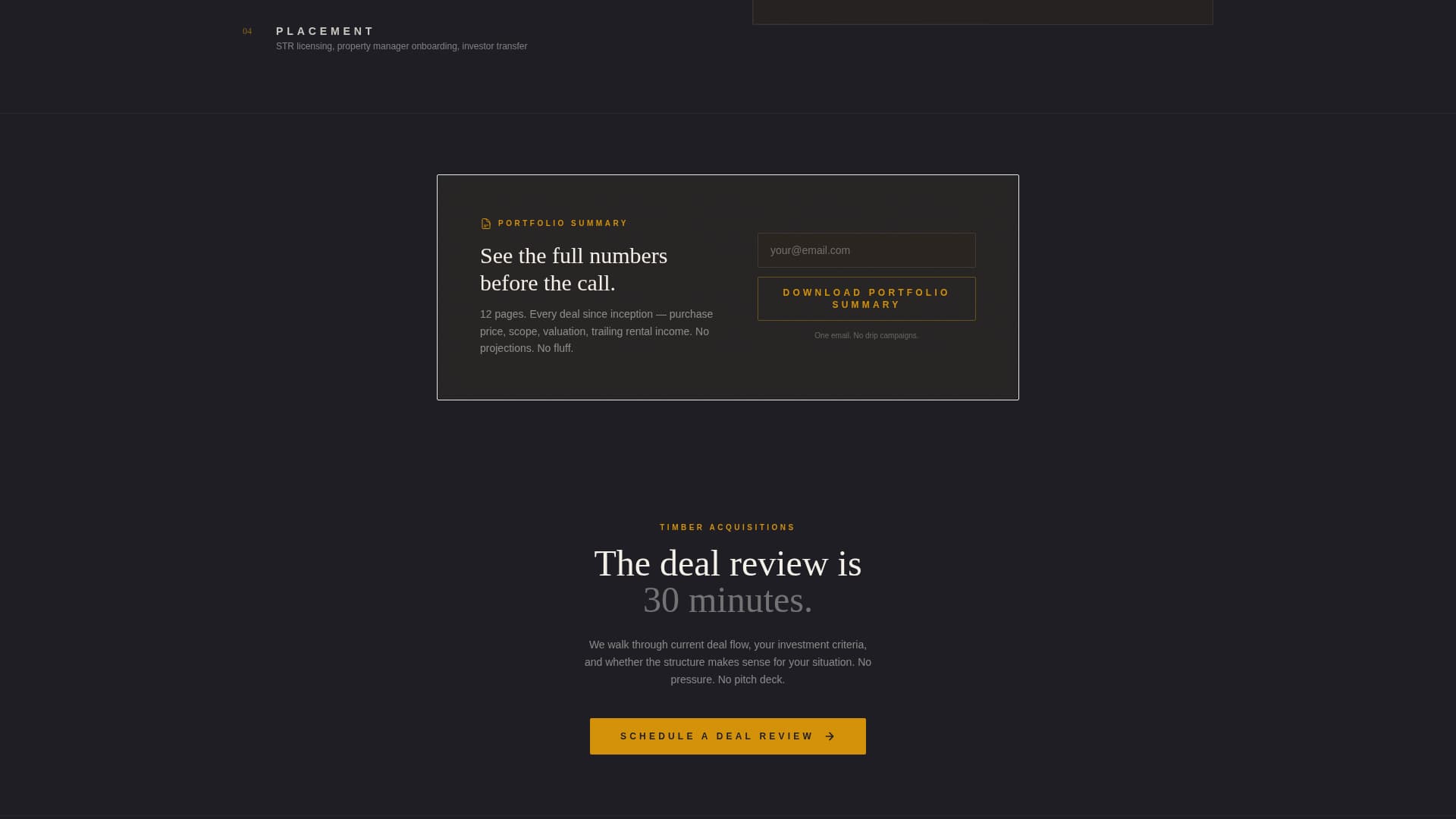 Timber - Precision Cabin Landing Page Template