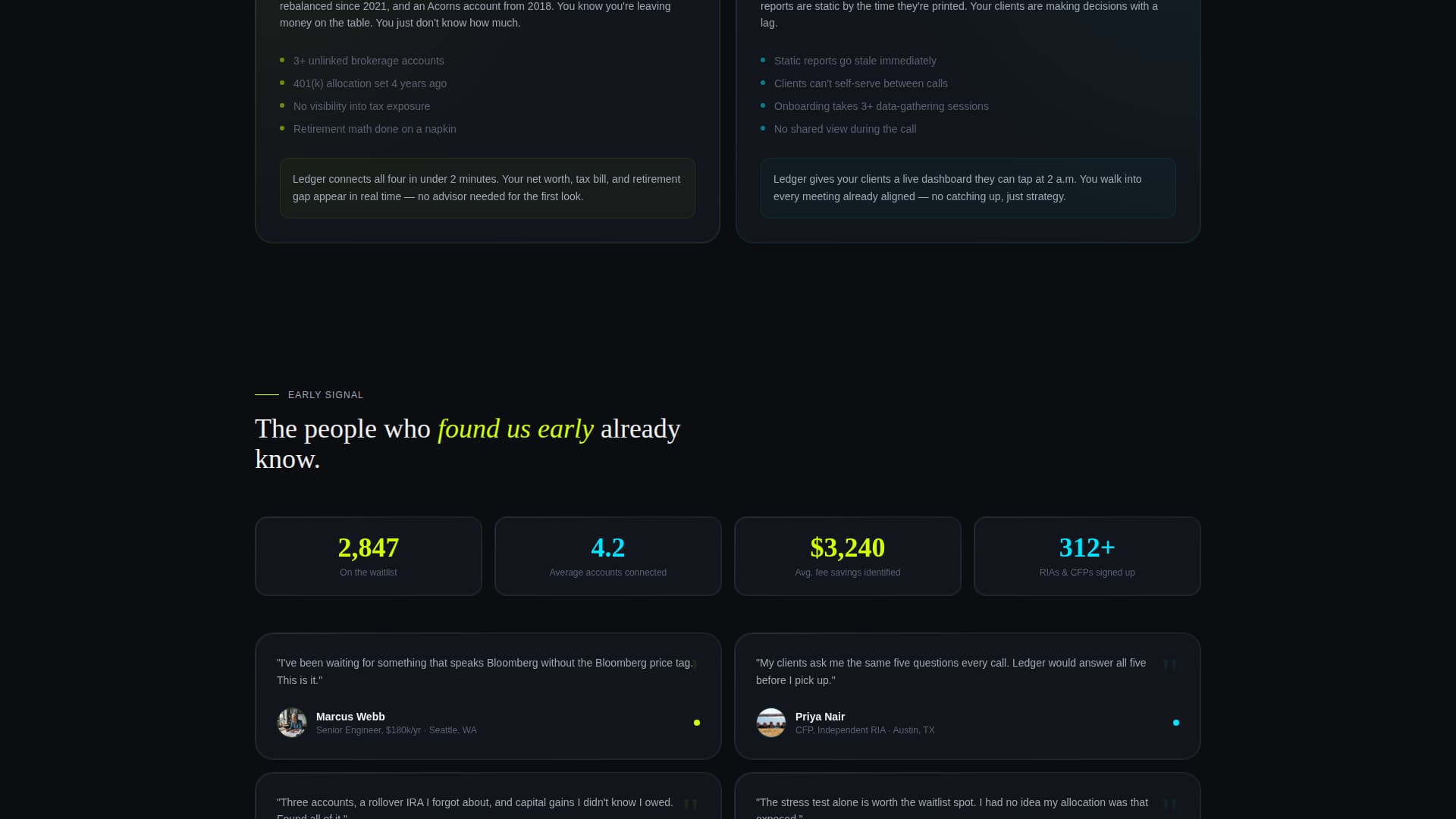 Financial Advisory Platform Pre-Launch Website Template