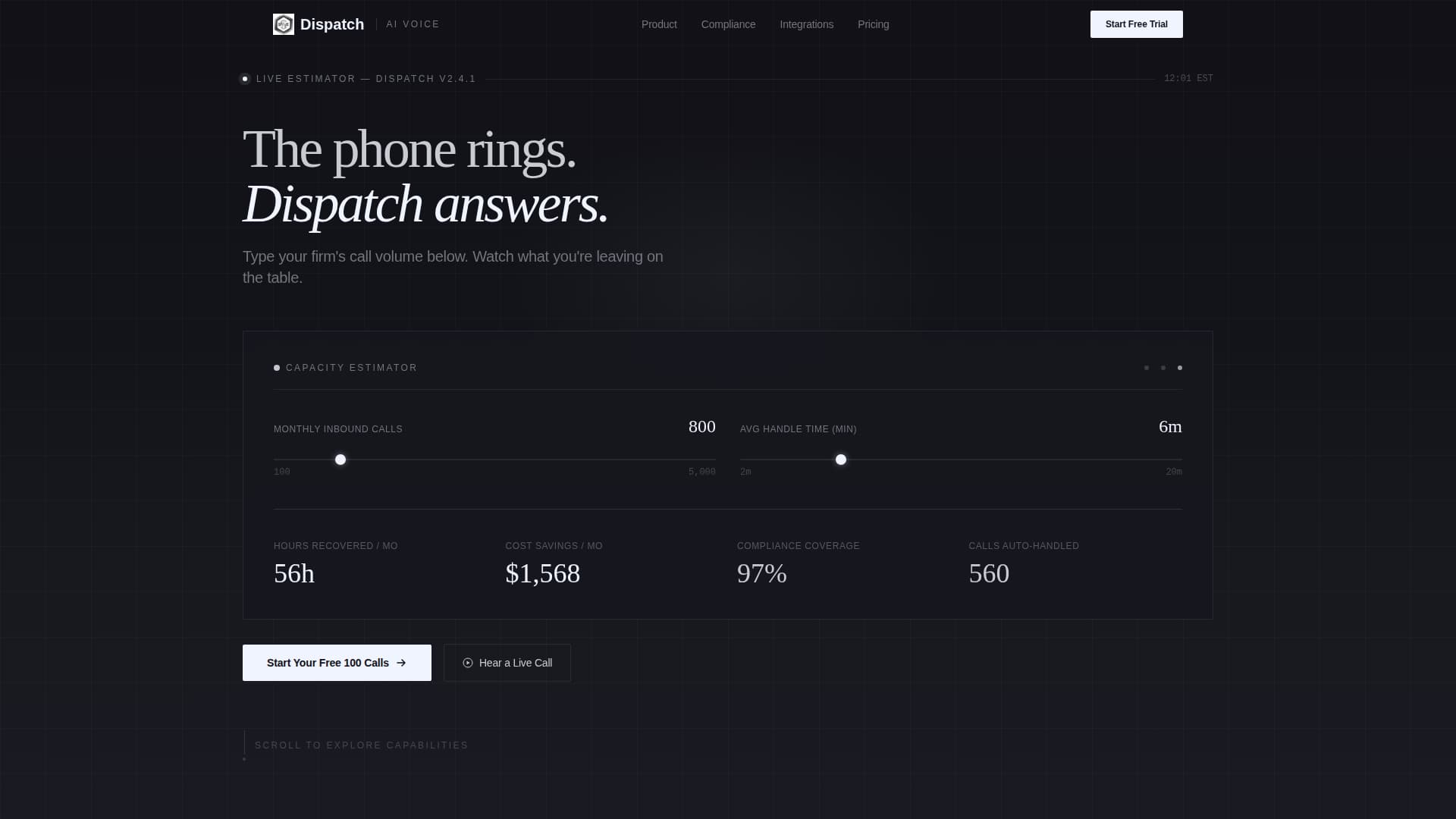 AI for Financial Cost Calculator Website Template