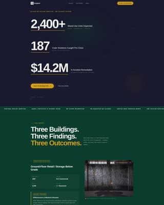 Evaluate — Expert Mixed-Use Inspection Landing Page Template