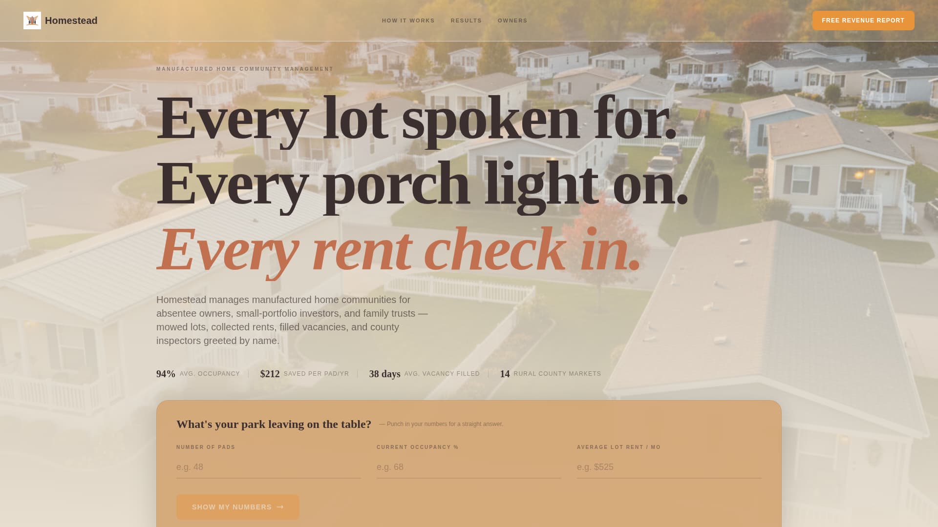 Anchor — Reliable Manufactured Home Landing Page Template