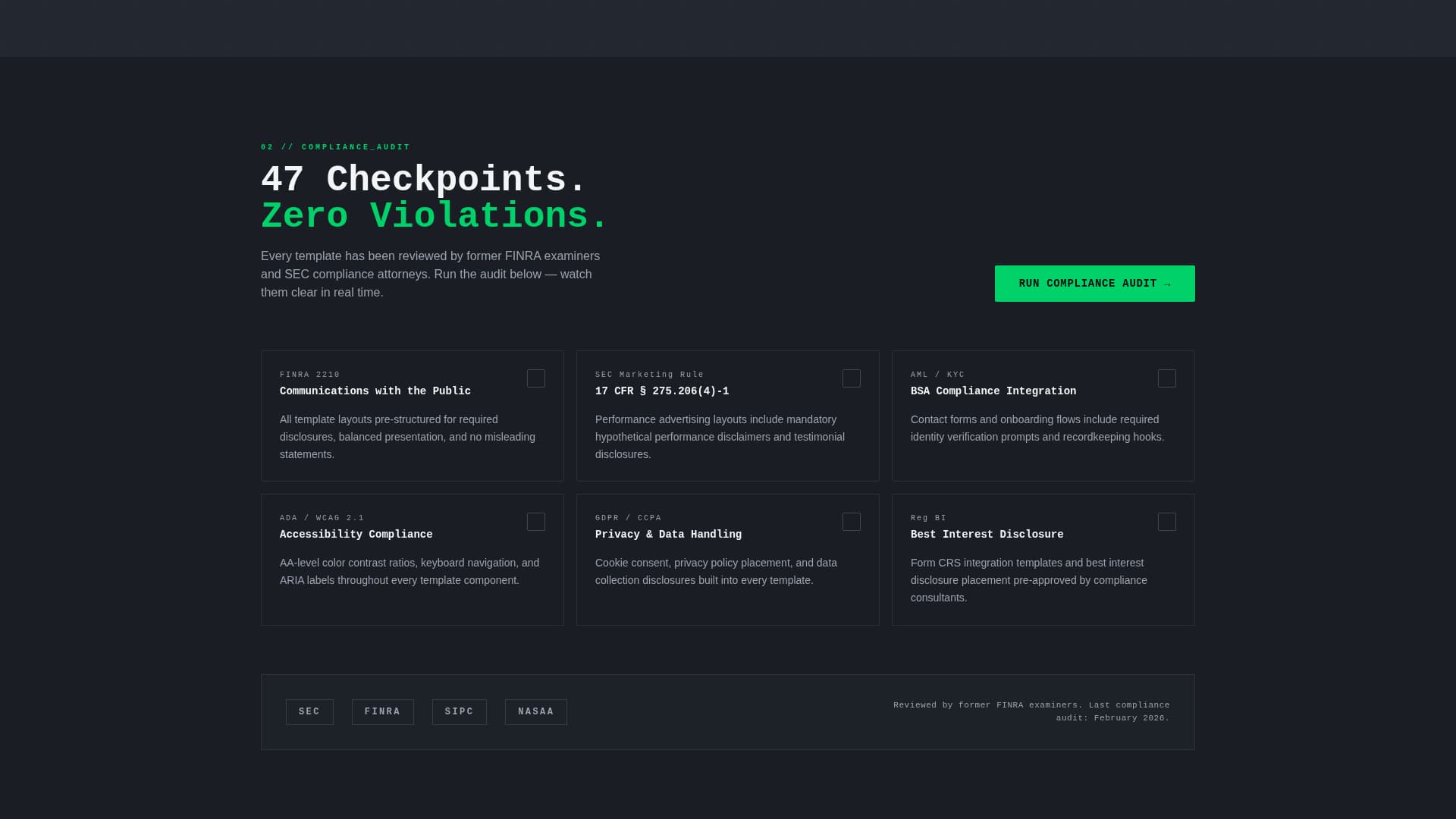 Financial Services Digital Presence Specialist Cost Calculator Website Template