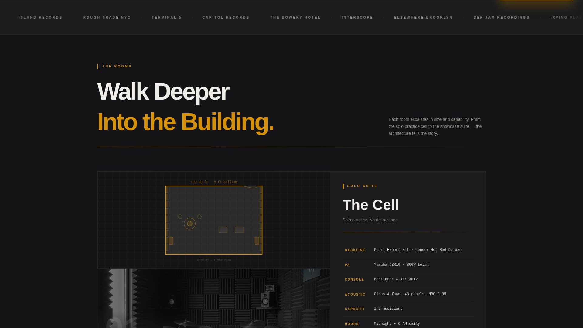 Lockout - Professional Rehearsal Space Landing Page Template