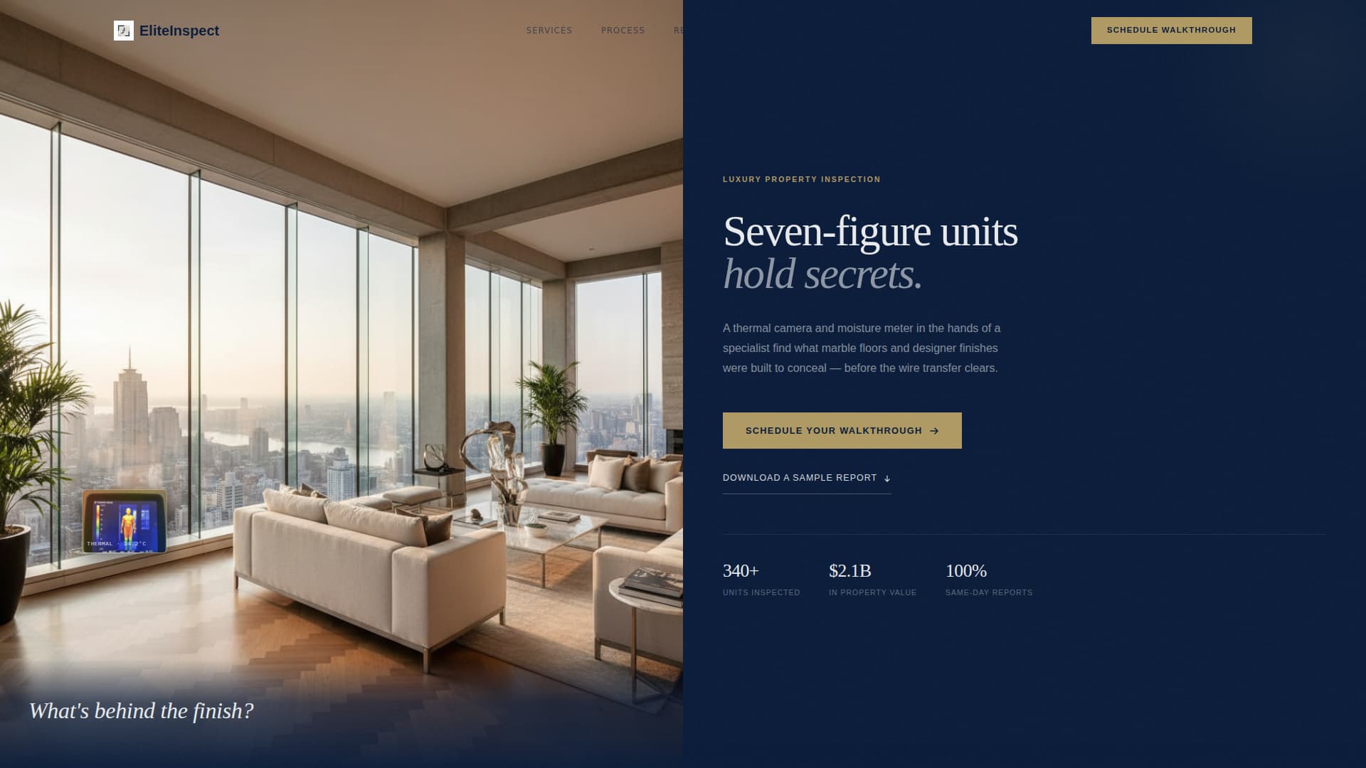 Eliteinspect - Authoritative Penthouse Landing Page Template