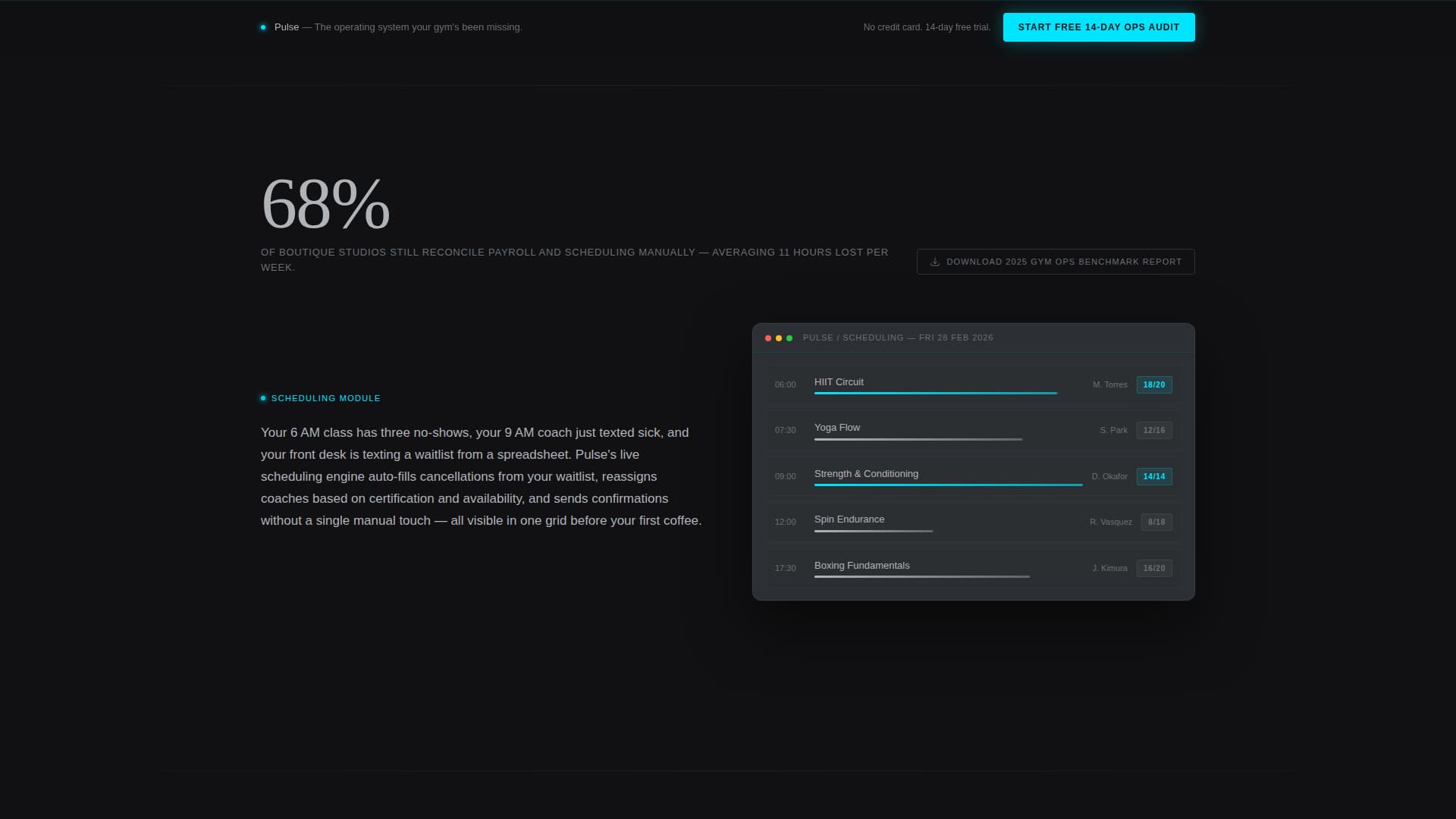 Pulse - Dynamic Fitness ERP Landing Page Template