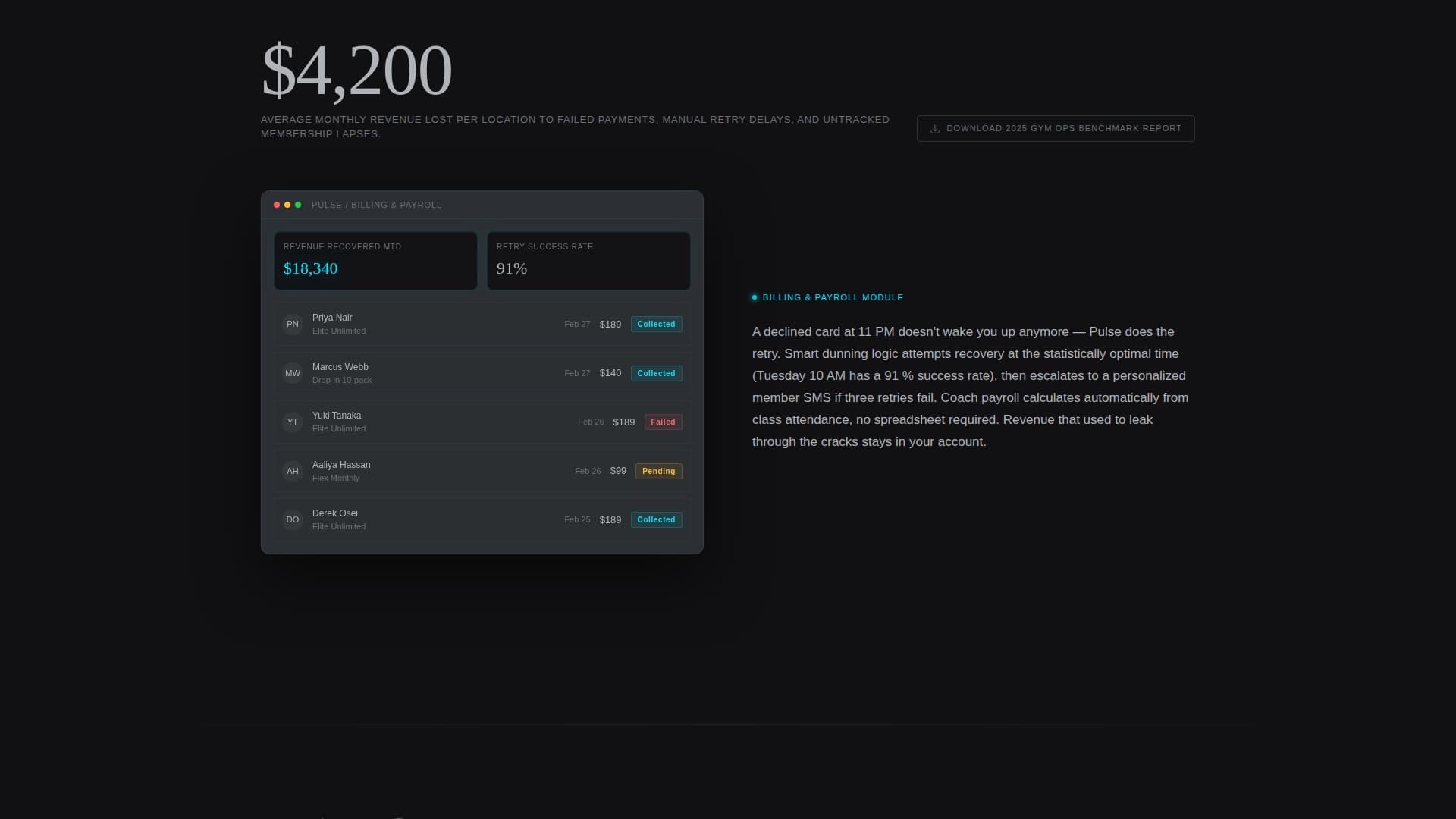 Pulse - Dynamic Fitness ERP Landing Page Template