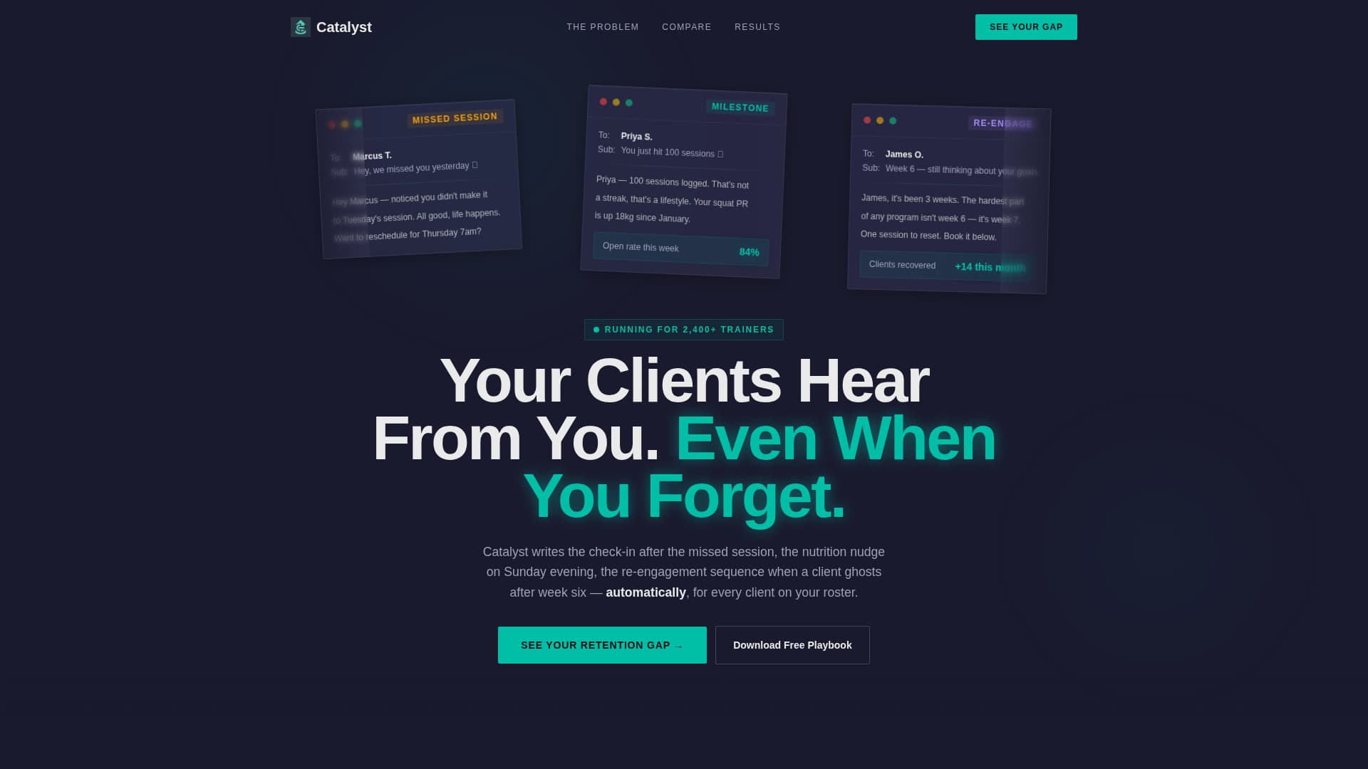 Catalyst - Powerful Fitness Landing Page Template