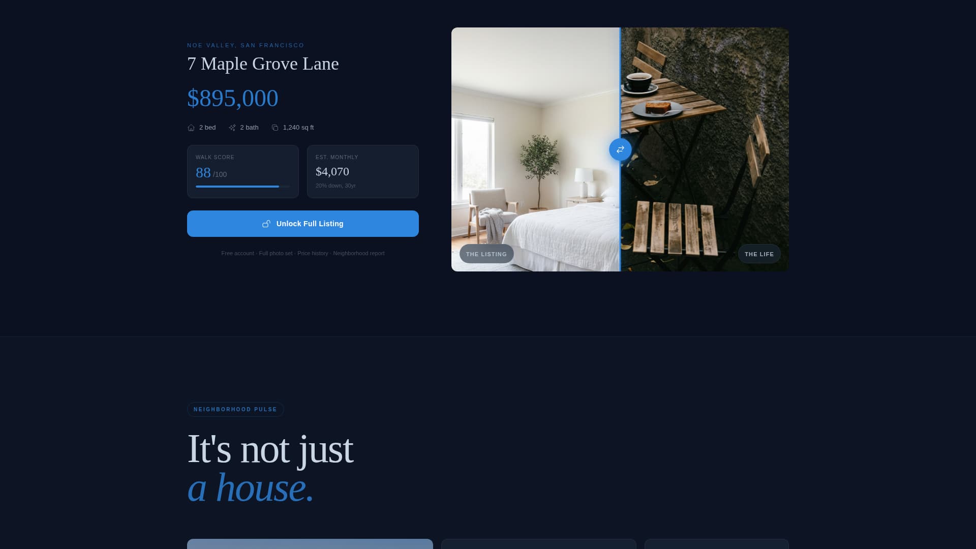 Listing - Immersive Property Landing Page Template