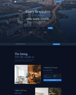Listing - Immersive Property Landing Page Template