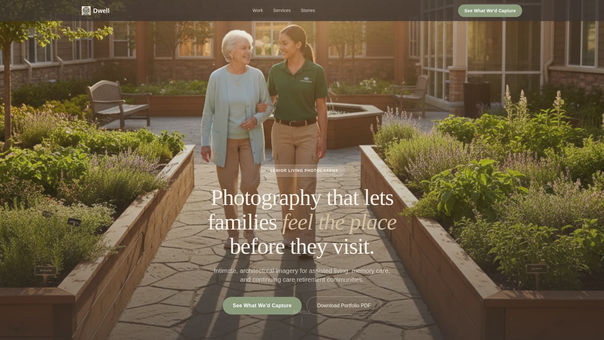 Dwell - Heartfelt Seniorliving Landing Page Template