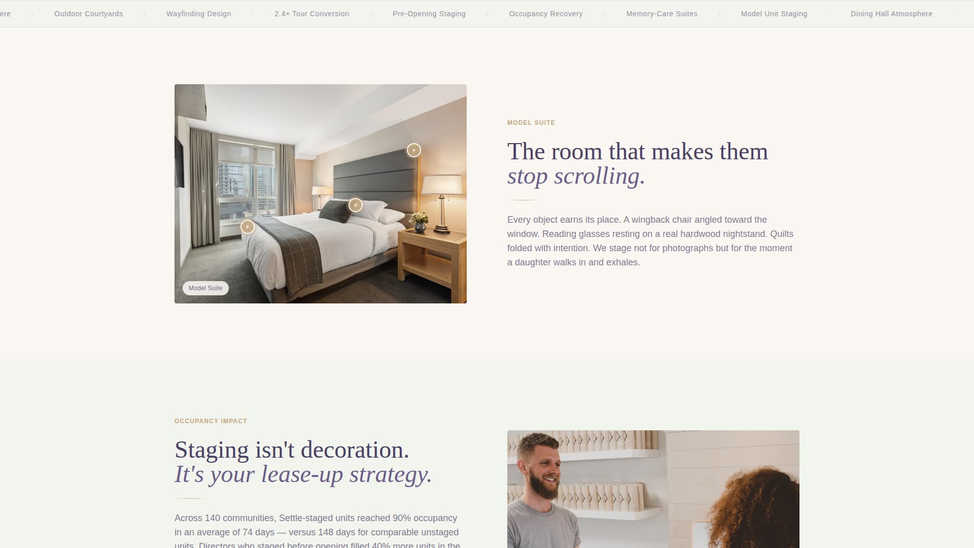 Settle - Heartfelt Seniorliving Landing Page Template