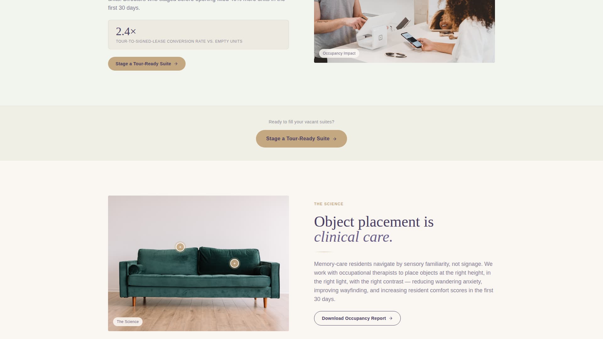 Settle - Heartfelt Seniorliving Landing Page Template