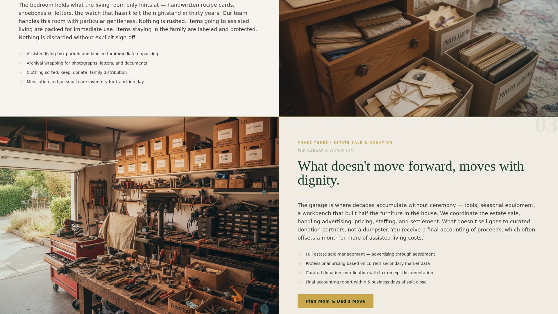 Downsize - Compassionate Seniormove Landing Page Template