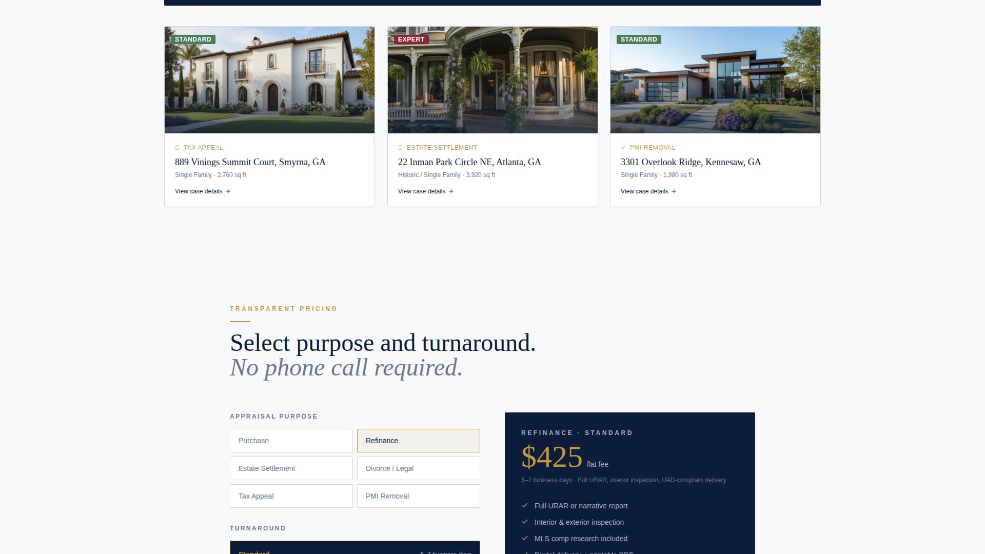 Specialist Single Family Home Real Estate Portfolio & Case Study Website Template