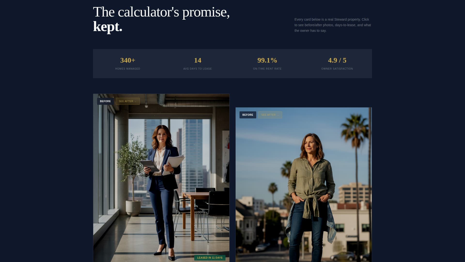 Steward - Precision Property Landing Page Template