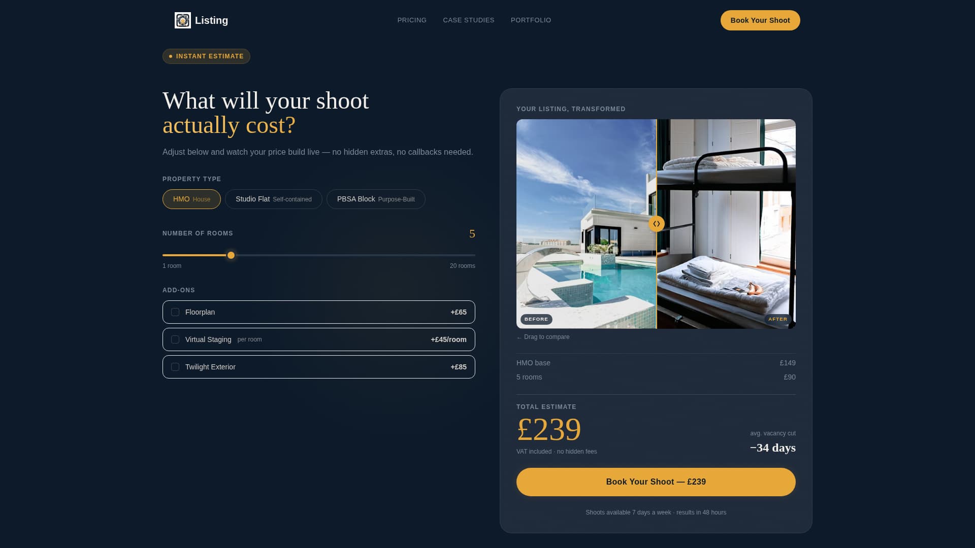 Listing - Luminous Studenthousing Landing Page Template