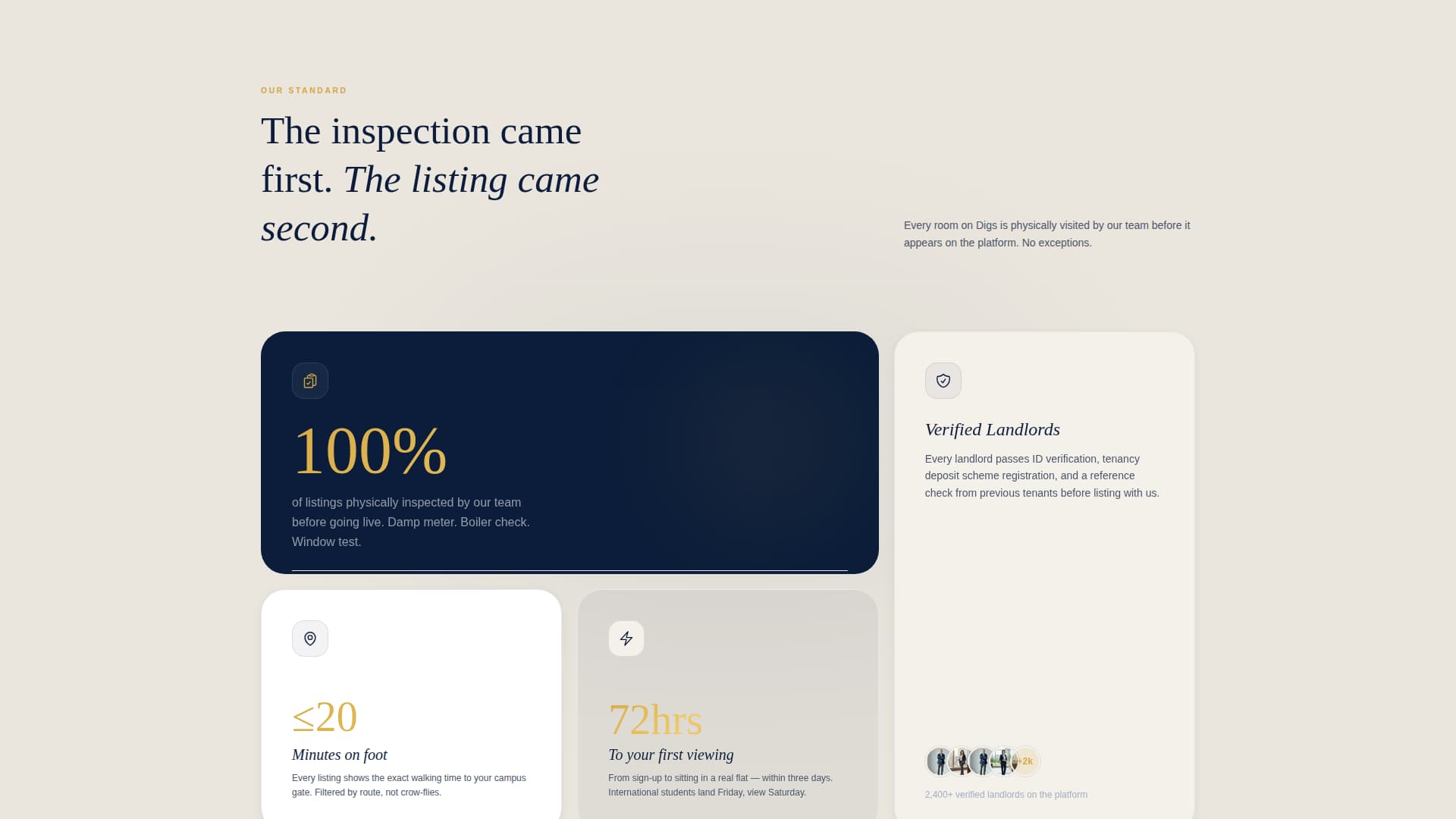 Digs - Verified Studenthousing Landing Page Template