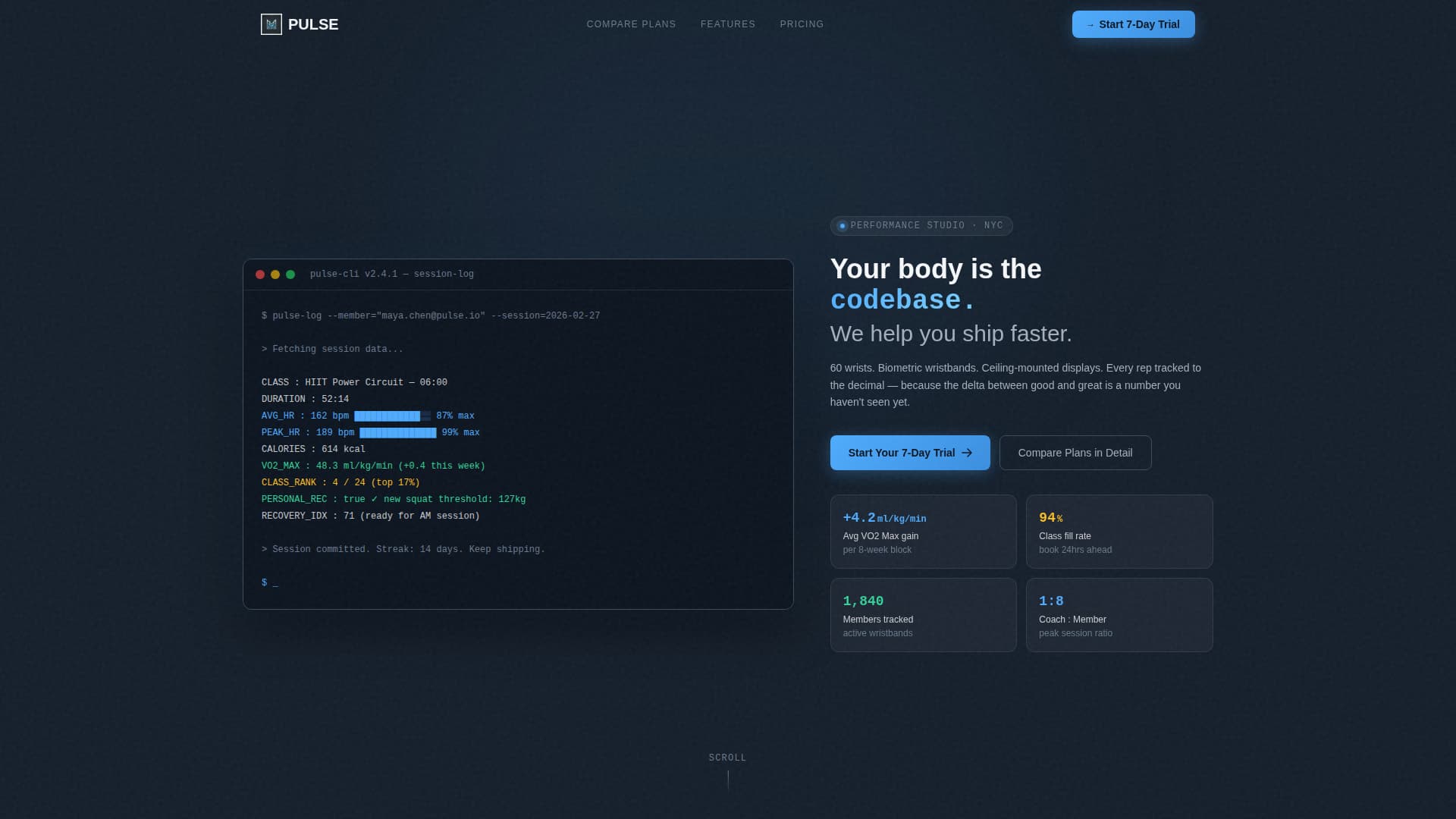 Fitness Studio Professional Website Template
