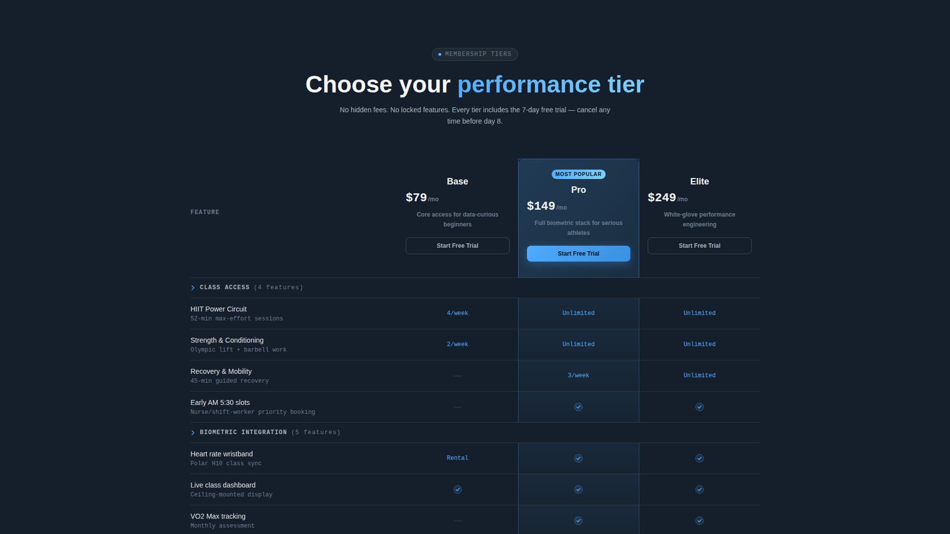 Fitness Studio Professional Website Template