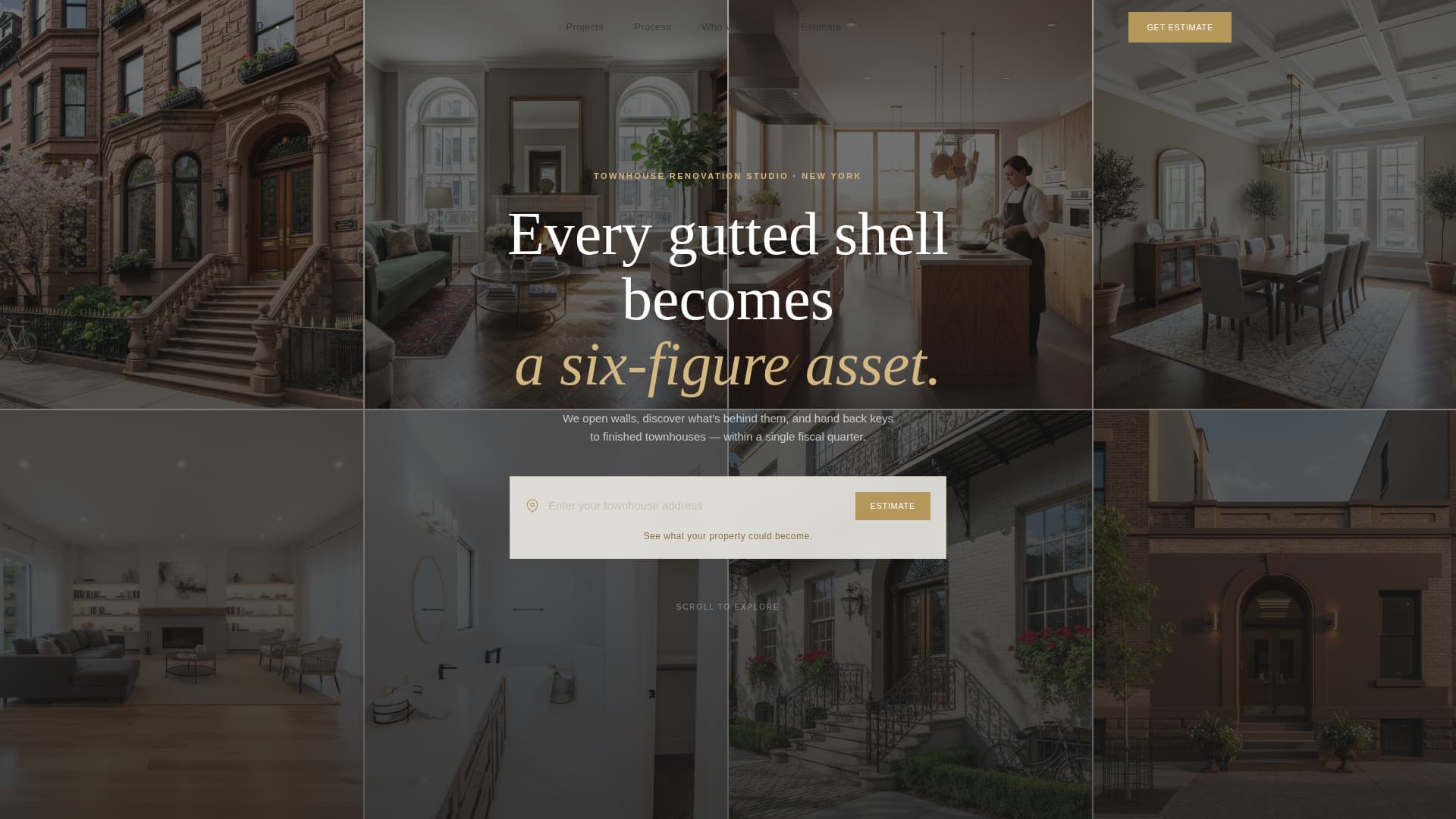 Flip - Transformative Townhouse Landing Page Template