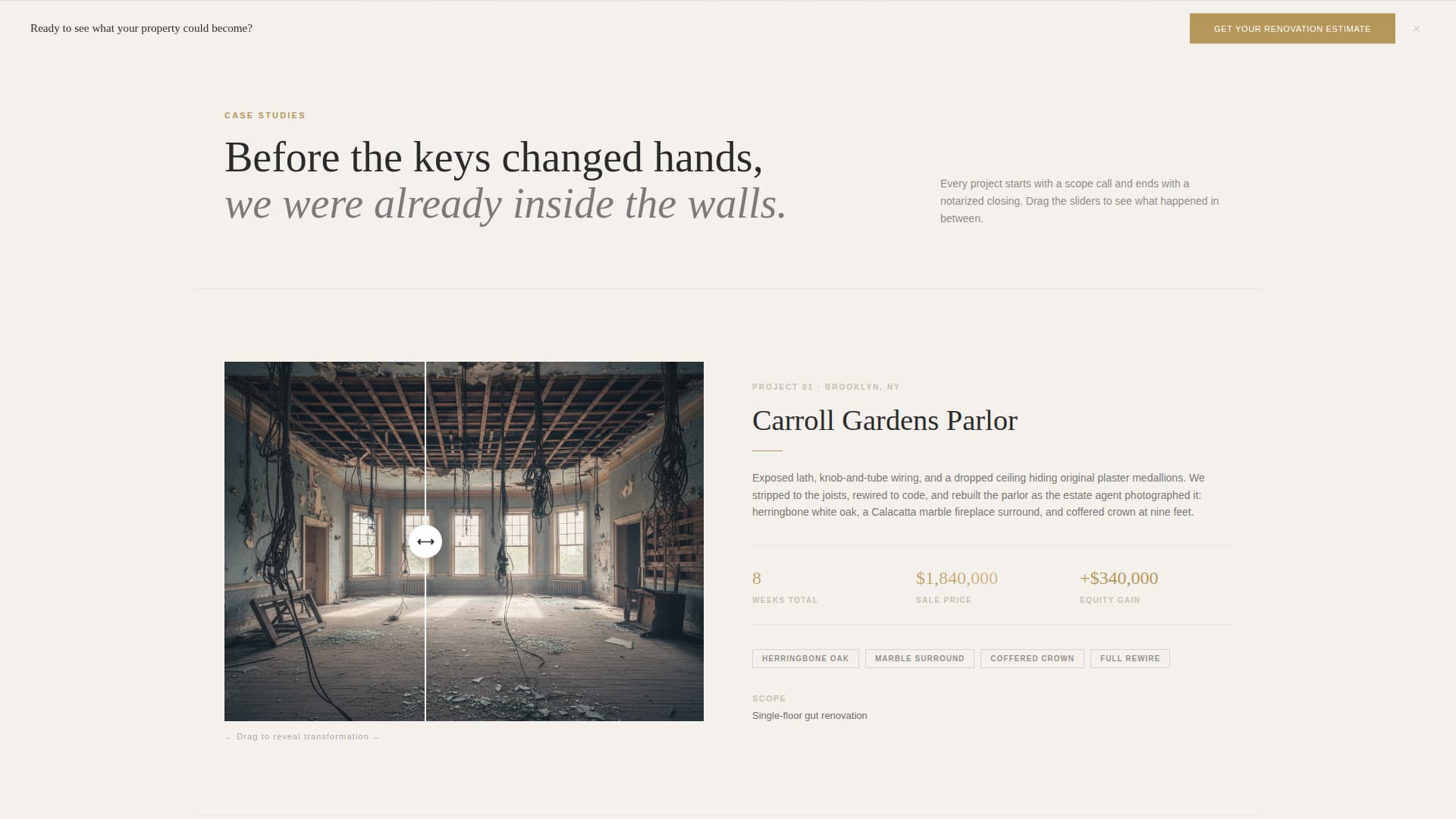 Flip - Transformative Townhouse Landing Page Template