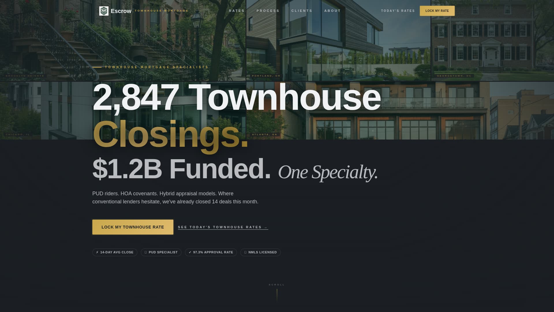 Escrow - Executive Townhousemortgage Landing Page Template