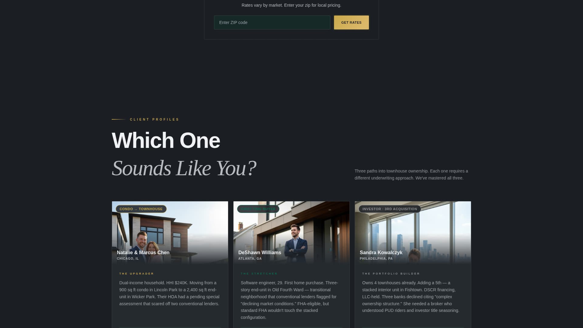 Escrow - Executive Townhousemortgage Landing Page Template