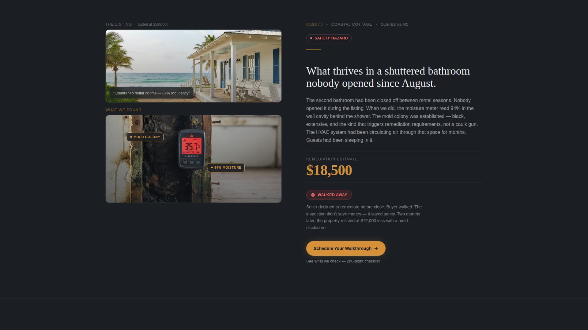 Inspect - Revealing Vacationhome Landing Page Template