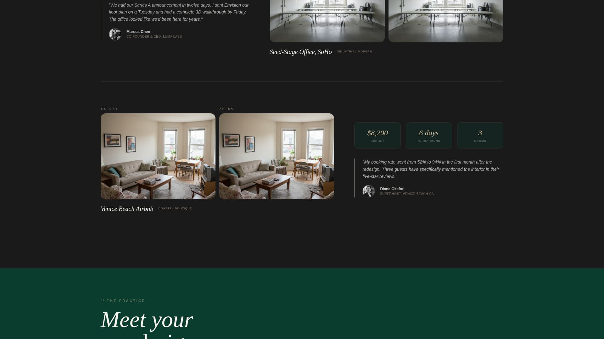 Envision - Sophisticated Studio Landing Page Template