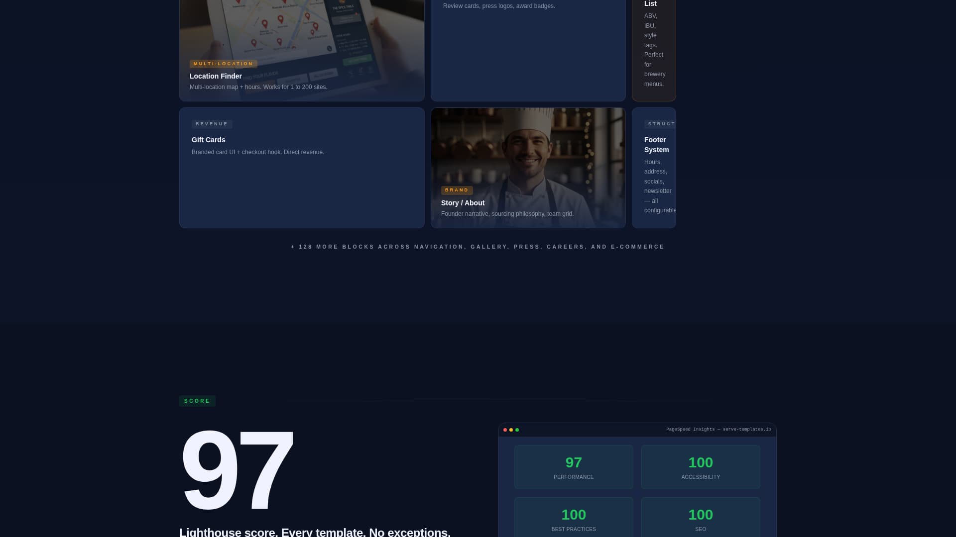 Serve - Bold Food & Beverage Landing Page Template