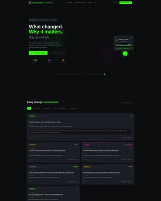 Framer - Modern Changelog Landing Page Template