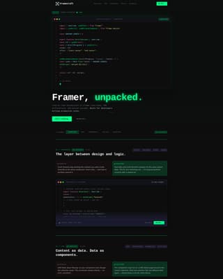 Framecraft - Powerful Developer Landing Page Template