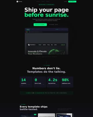 Velocity - High Impact Framer Landing Page Template