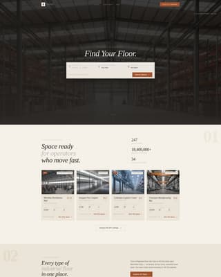 Depot - Cinematic Industrial Landing Page Template