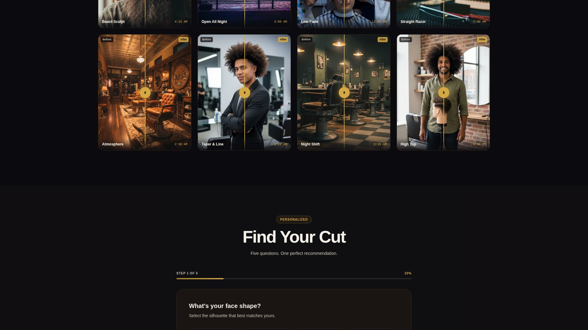 Fade - Sleek Barbershop Landing Page Template