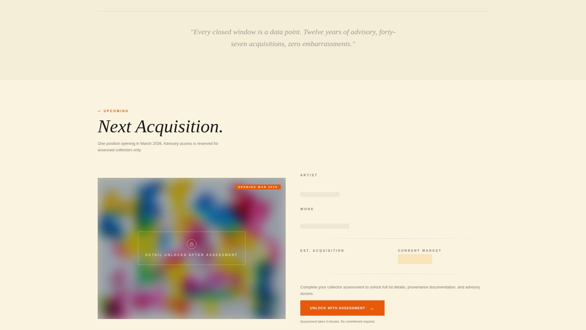 Provenance - Curated Artadvisory Landing Page Template