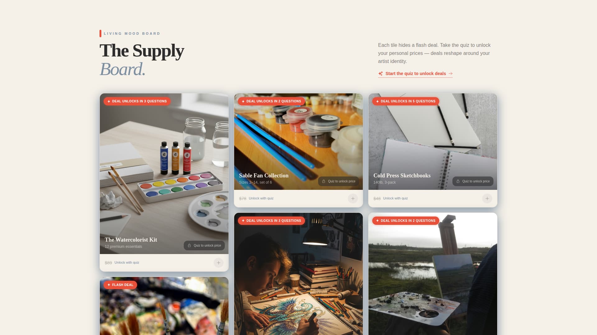 Palette — Curated Art Supplies Landing Page Template